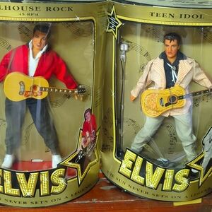 Two vintage collectible Elvis dolls